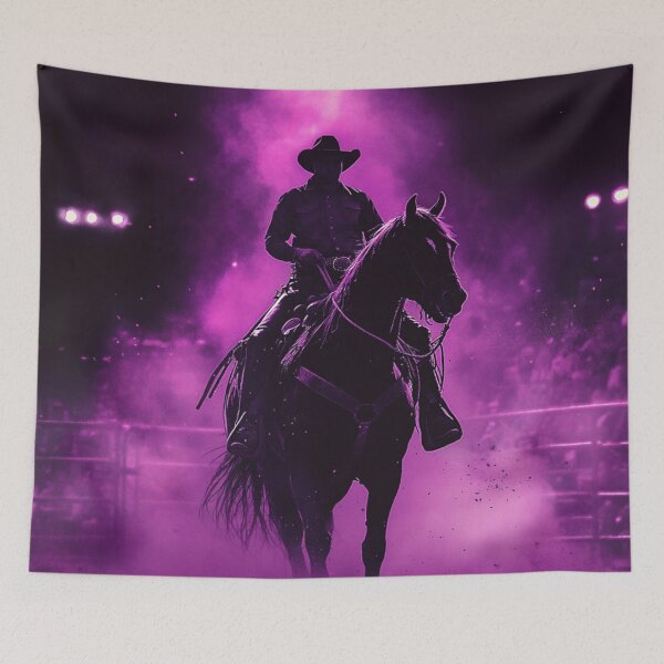 Item preview, Horse and rider rodeo bucking bronco monochrome silhoutte Active Outdoors Inspired Art designed and sold by CDC40.