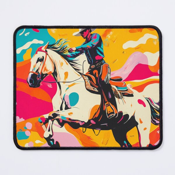 Item preview, Horse and rider rodeo psychedelic Active Outdoors Inspired designed and sold by CDC40.