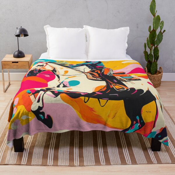 Item preview, Horse and rider rodeo psychedelic Active Outdoors Inspired designed and sold by CDC40.
