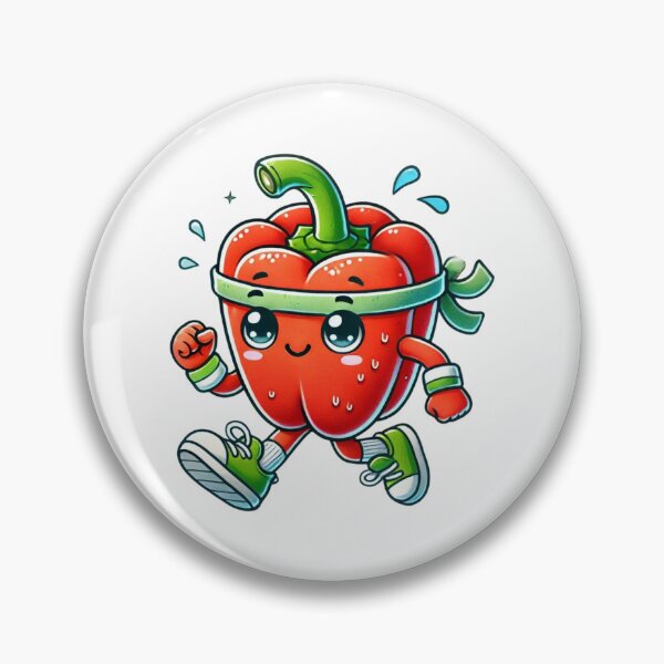 Item preview, Paprika Cartoon Vegan Fitness Workout Sport Health Race designed and sold by Annika Shurafa.
