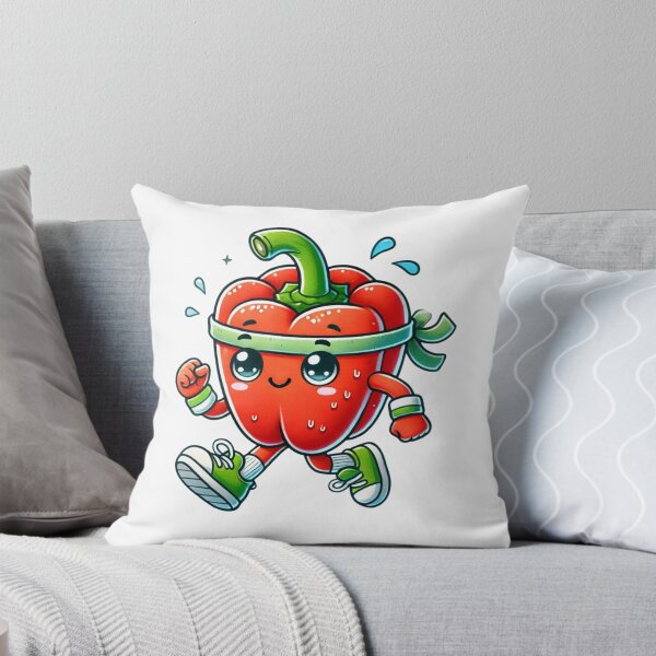 Item preview, Paprika Cartoon Vegan Fitness Workout Sport Health Race designed and sold by Annika Shurafa.