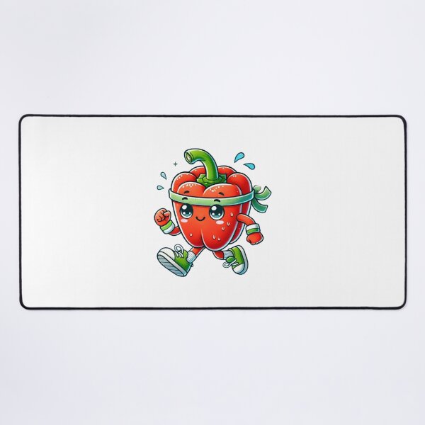 Item preview, Paprika Cartoon Vegan Fitness Workout Sport Health Race designed and sold by Annika Shurafa.
