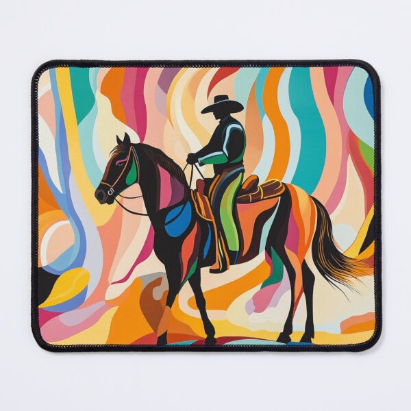 Item preview, Horse and rider rodeo psychedelic Active Outdoors Inspired designed and sold by CDC40.