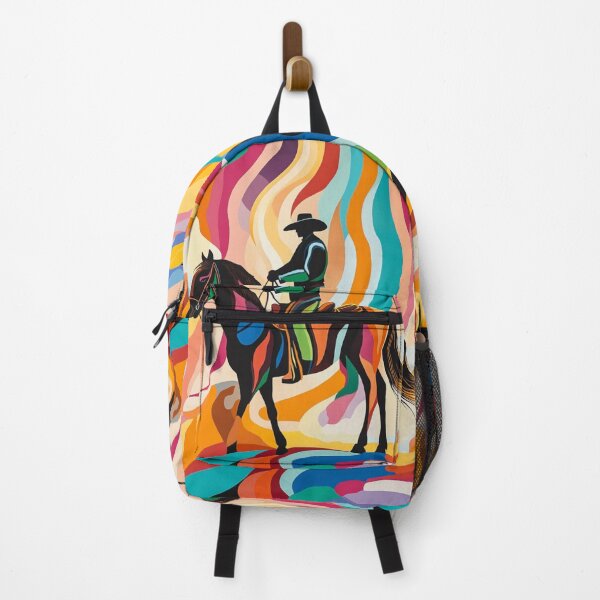 Item preview, Horse and rider rodeo psychedelic Active Outdoors Inspired designed and sold by CDC40.
