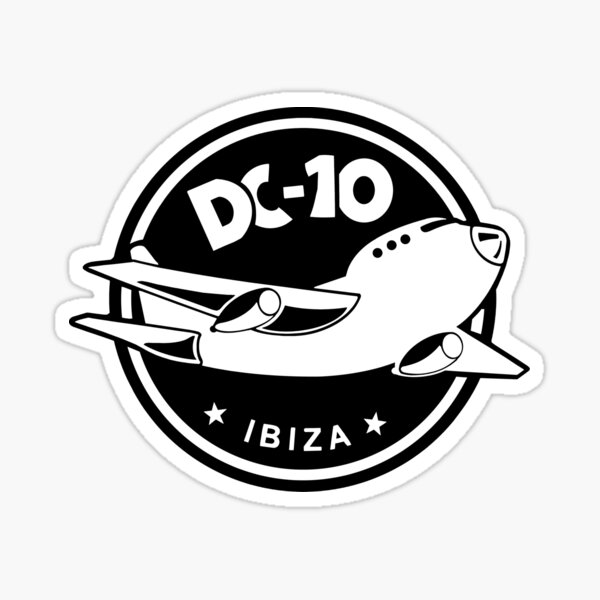 Item preview, DC10 Bar Club IBIZA: MODEL 1 black white background Club legend (original HD DESIGN) designed and sold by LA FRENCH TOUCH.