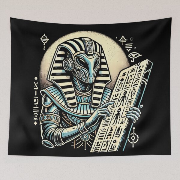 Item preview, Cyber Pharaoh of the Future designed and sold by Linework Studio.