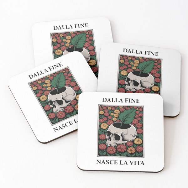 Item preview, Fancy Skull with a green leaf and field of flowers in vintage motive designed and sold by Jakub Nowak.