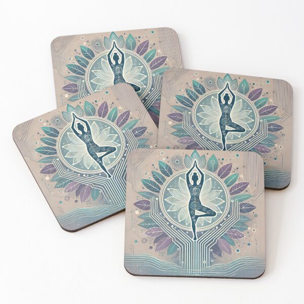 Item preview, Digital Harmony: Yoga in the Connection of Nature and Technology designed and sold by neroprint4U.