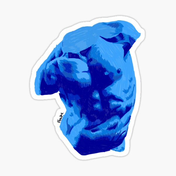 Statue chest - blue version Sticker