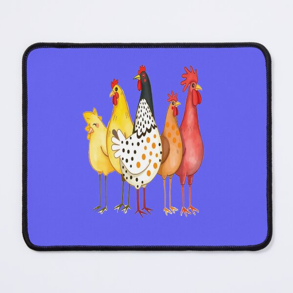 Item preview, Farmyard Friends: Colorful Chicken Lineup - for all the chicken lovers out there designed and sold by bubblylive.