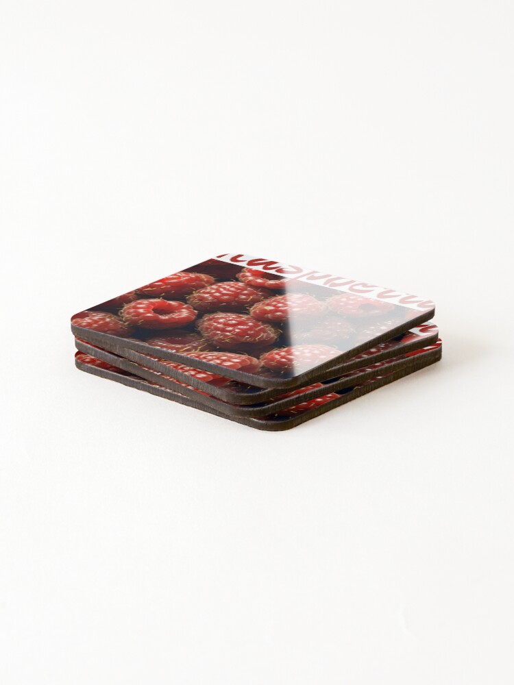Thumbnail 4 of 5, Coasters (Set of 4), Raspberry designed and sold by Designfs.