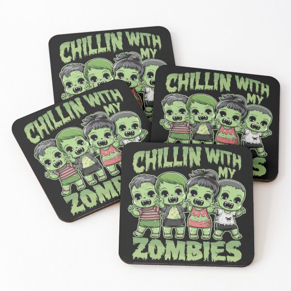Item preview, Chillin With My Zombies Cute Halloween designed and sold by Quirky Shirts.