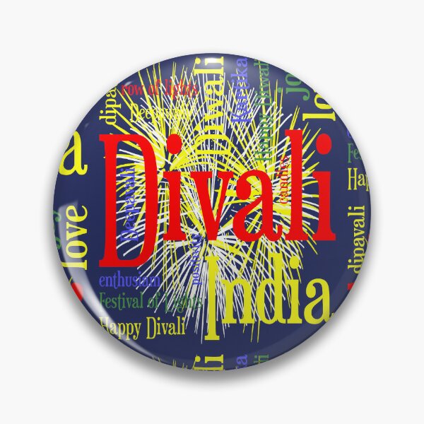 Item preview, Festival Of Lights Diwali Firework Word Collage designed and sold by taiche.