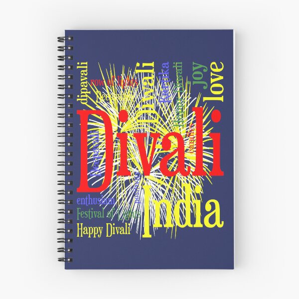 Item preview, Festival Of Lights Diwali Firework Word Collage designed and sold by taiche.