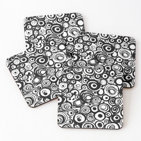 Item preview, Hand-Painted Black Brush Circles designed and sold by Have Mercy.