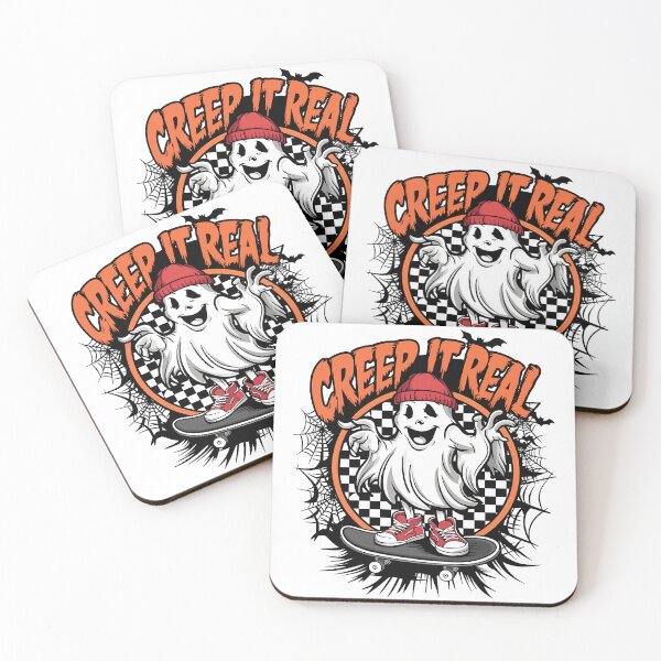 Item preview, Creep It Real Skater Ghost Halloween designed and sold by Quirky Shirts.