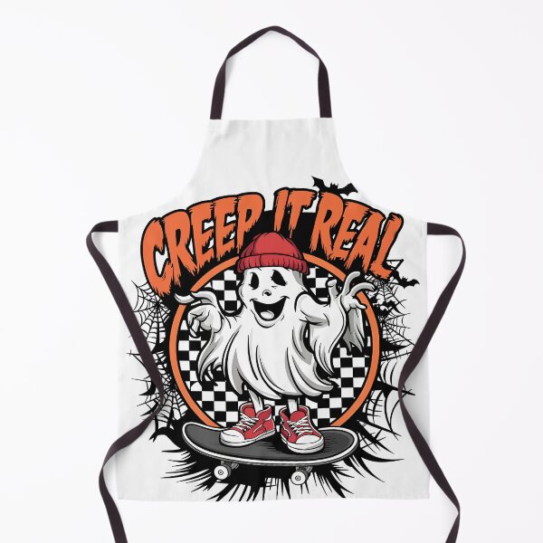 Item preview, Creep It Real Skater Ghost Halloween designed and sold by Quirky Shirts.