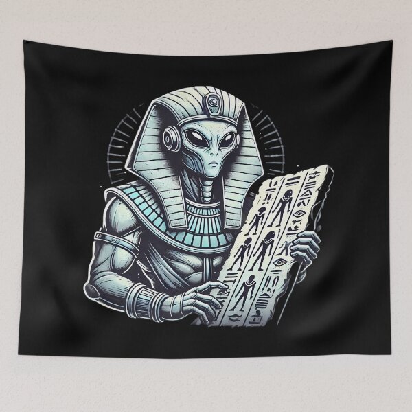 Item preview, Alien Pharaoh Decoding Ancient Secrets. designed and sold by Linework Studio.