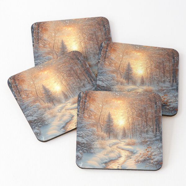 Item preview, Enchanted Winter Forest at Sunset designed and sold by MargaretWiktor.