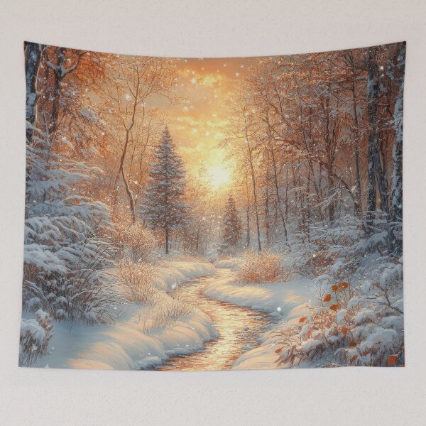 Item preview, Enchanted Winter Forest at Sunset designed and sold by MargaretWiktor.