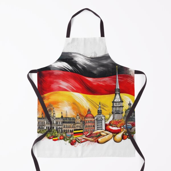 Item preview, German Flag Food and Landmarks Illustration designed and sold by RaiyaTees.
