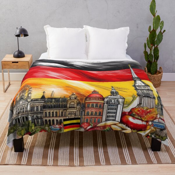 Item preview, German Flag Food and Landmarks Illustration designed and sold by RaiyaTees.