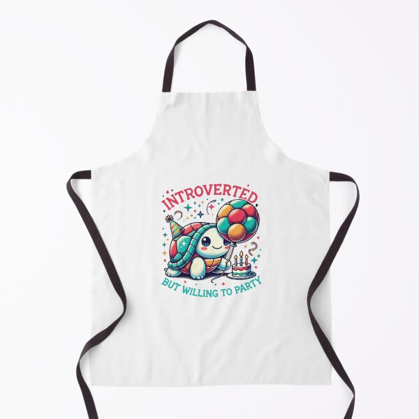 Item preview, Introverted, but Willing to Party - Bashful Turtle Cartoon designed and sold by ys96.