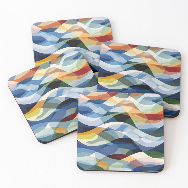 Item preview, An abstract Design features a dynamic and flowing pattern of overlapping, curved shapes in a vibrant color palette.  designed and sold by HEMRO.