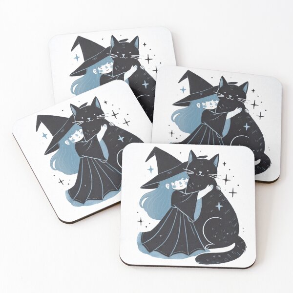 Item preview, Cute witch with Black Cat  designed and sold by Inadesignstore.