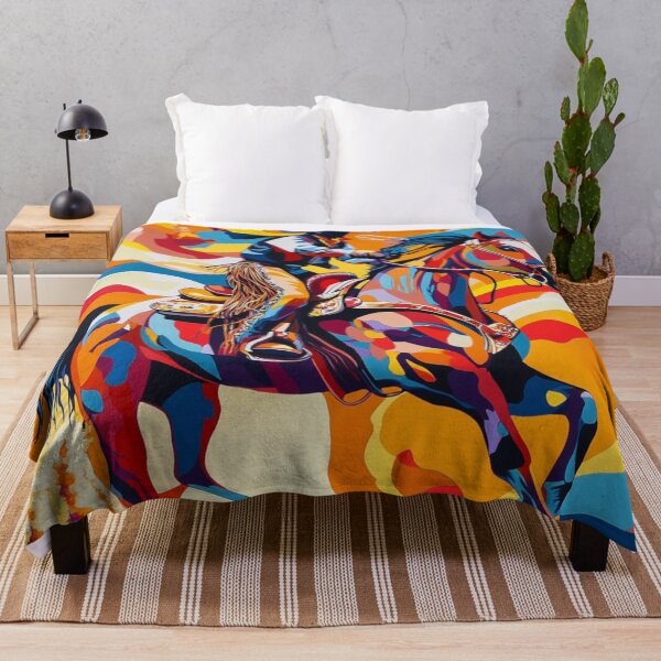 Item preview, Horse and rider rodeo psychedelic Active Outdoors Inspired designed and sold by CDC40.