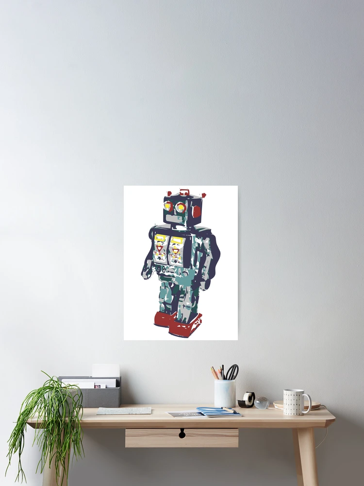 Thumbnail 2 of 3, Poster, Retro Robot designed and sold by Ravvick.