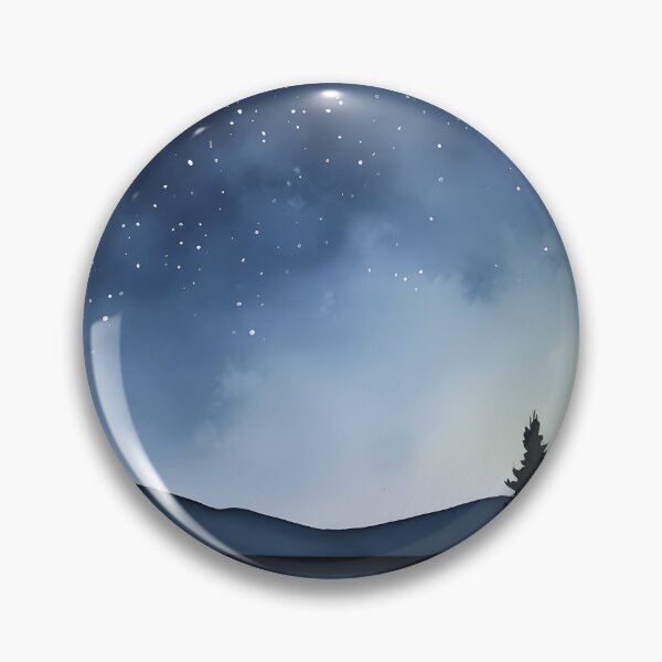 Artikelvorschau, Friedliche Nacht am See: Ein minimalistisches Aquarell-Kunstwerk entworfen und verkauft von Lightweav.