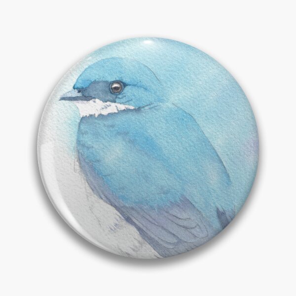 Item preview, Tree swallow watercolor portrait designed and sold by L'Atelier Oranjade.