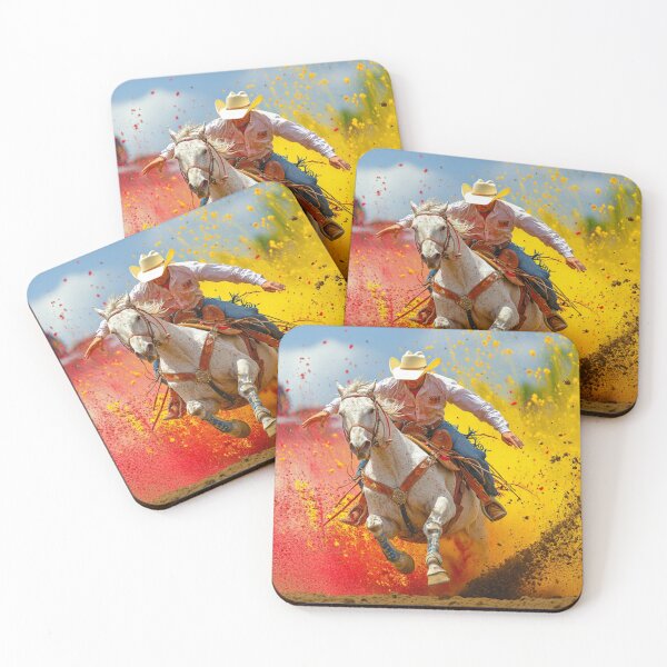 Item preview, Rodeo rider splashes of colour Active Outdoors Inspired Art designed and sold by CDC40.