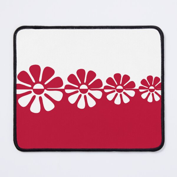 Item preview, 1960's Bold Retro Mod Flowers in Red and White designed and sold by MellowCat.