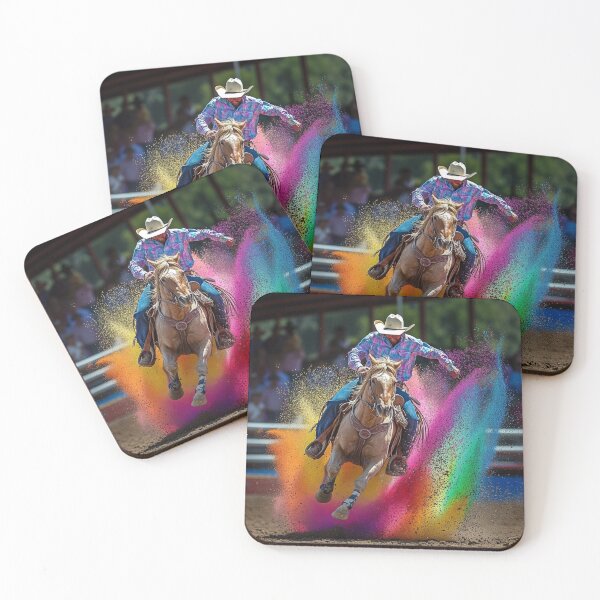 Item preview, Rodeo rider splashes of colour Active Outdoors Inspired Art designed and sold by CDC40.