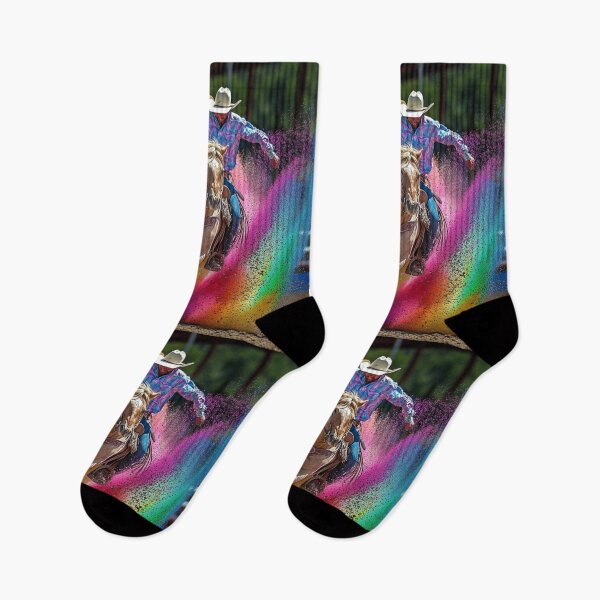 Item preview, Rodeo rider splashes of colour Active Outdoors Inspired Art designed and sold by CDC40.