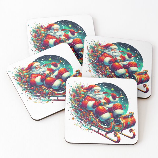 Item preview, Santa's Tumble Colorful Christmas Chaos designed and sold by TLaithStore.