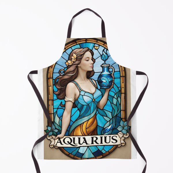 Item preview, Aquarius - Stunning Stained Glass Art for Zodiac Lovers designed and sold by Andyconan.
