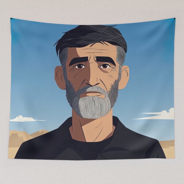 Item preview, Iraqi man, portrait | Anime style designed and sold by ComicsFactory.