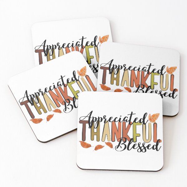 Item preview, Appreciated, thankful, blessed. Thanksgiving Typography Design designed and sold by FreeSoulLab.