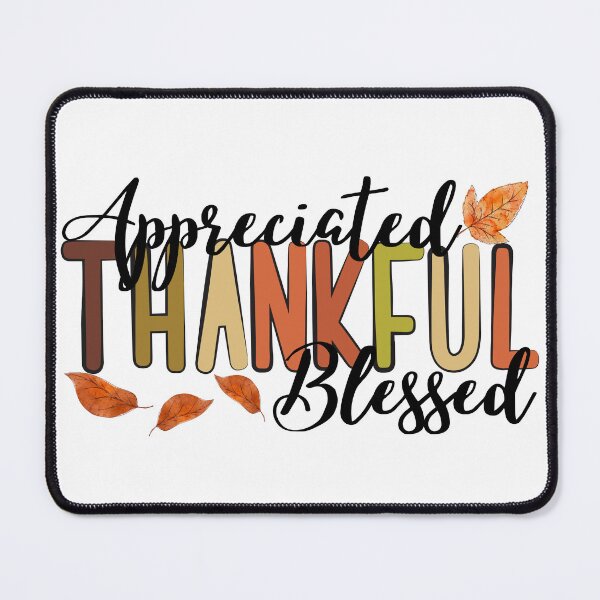 Item preview, Appreciated, thankful, blessed. Thanksgiving Typography Design designed and sold by FreeSoulLab.