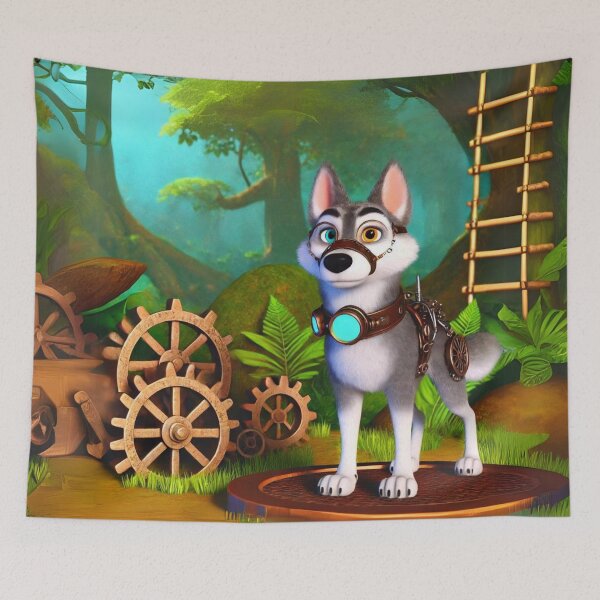 Item preview, Steampunk Czechoslovakian Wolfdog designed and sold by Sillytoe.