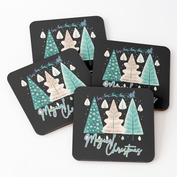 Item preview, Magical Christmas With Christmas Trees and Santa designed and sold by my-green-gecko.