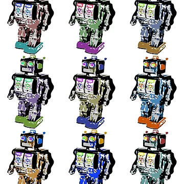 Artwork thumbnail, 9 Retro Robots by Ravvick