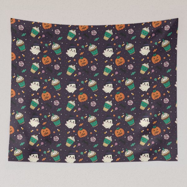 Item preview, Cute Halloween Coffee Pattern designed and sold by HopeKailani.