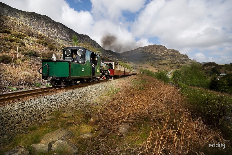 "Blaenau Ffestiniog railway Wales" by eddiej Redbubble