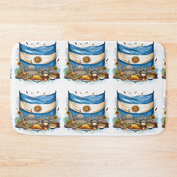 Item preview, Argentina Flag & Cuisine Illustration - Celebrate Culture designed and sold by RaiyaTees.