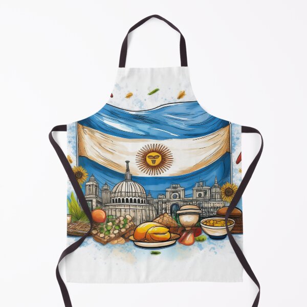 Item preview, Argentina Flag & Cuisine Illustration - Celebrate Culture designed and sold by RaiyaTees.