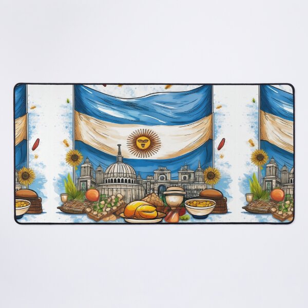 Item preview, Argentina Flag & Cuisine Illustration - Celebrate Culture designed and sold by RaiyaTees.